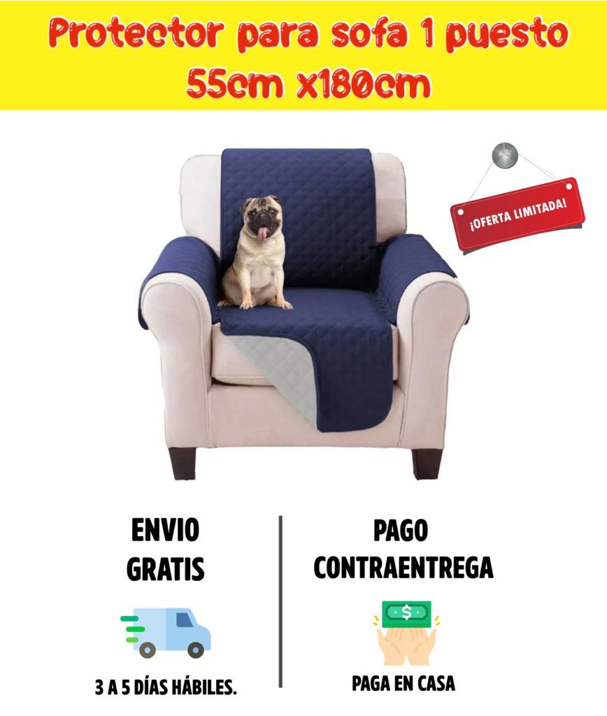 PROTECTOR PARA SOFA DOBLE FAZ REVERSIBLE 1 PUESTO 55x180CM ⭐️⭐️⭐️⭐️⭐️5/5