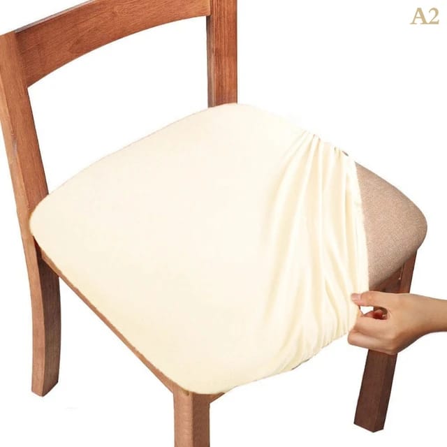 FUNDA AJUSTABLE PARA SILLAS DE COMEDOR SIN ESPALDAR⭐️⭐️⭐️⭐️⭐️5/5