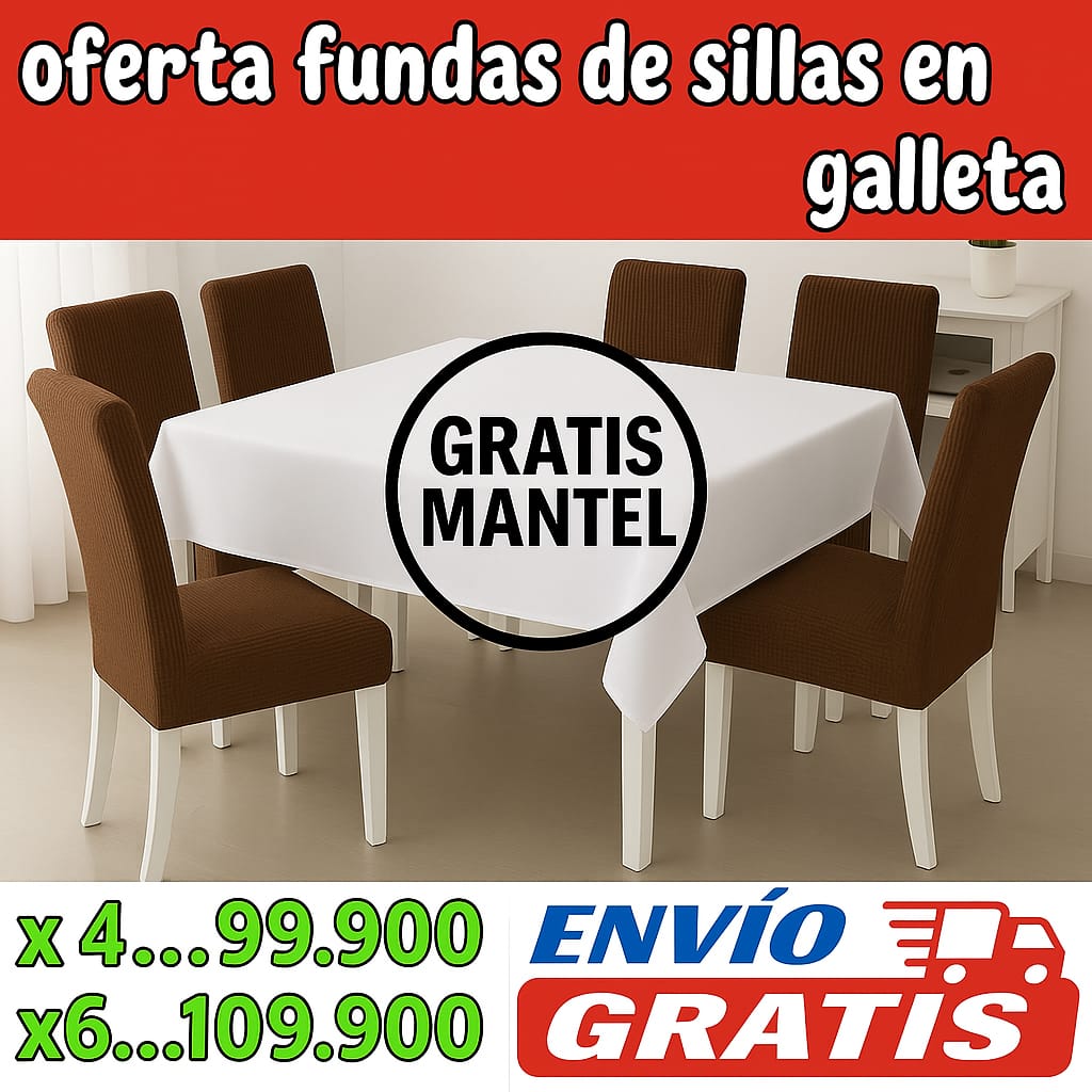 !Oferta imperdible! fundas para sillas en Tela Galleta PAGUE 4 LLEVE 6 + centro de mesa ⭐️⭐️⭐️⭐️⭐️5/5