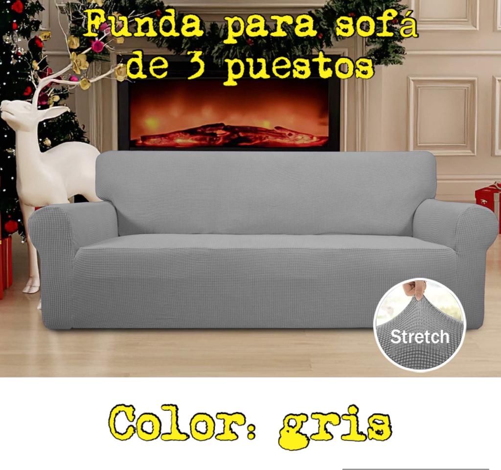 Forro Funda Sofa 3 Puestos Con Cojines Ajustable
