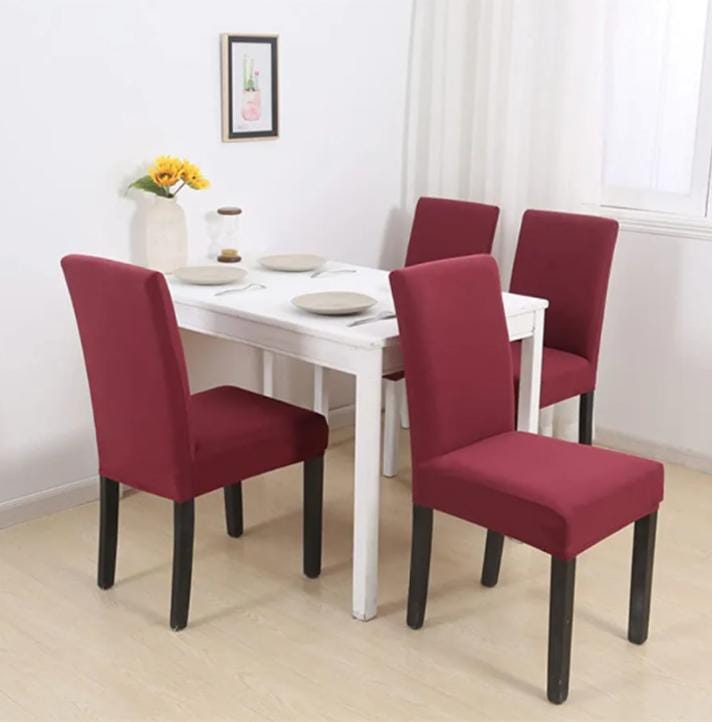 FUNDA AJUSTABLE PARA SILLAS PAGUE 4 LLEVE 6 + CENTRO DE MESA  ⭐️⭐️⭐️⭐️⭐️5/5