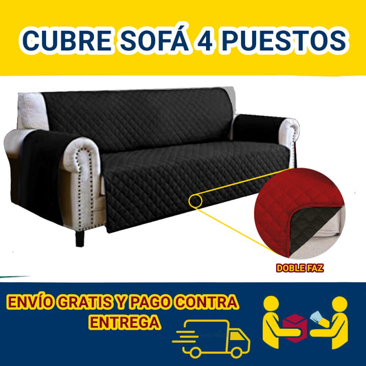 PROTECTOR PARA SOFA DOBLE FAZ REVERSIBLE 4 PUESTOS 180x180CM ⭐️⭐️⭐️⭐️⭐️5/5