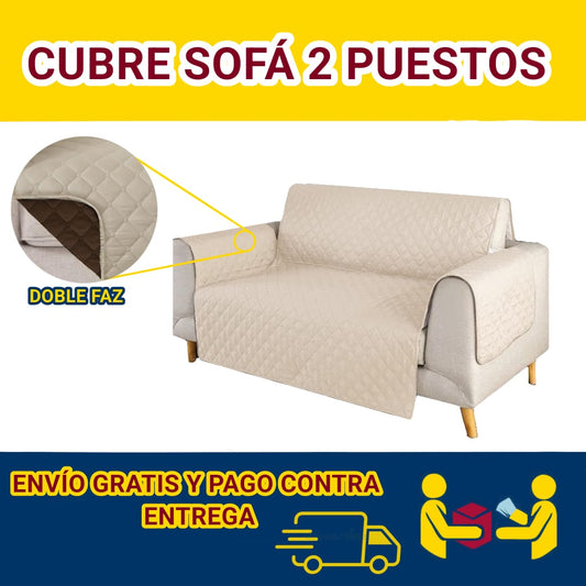 PROTECTOR PARA SOFA DOBLE FAZ REVERSIBLE 2 PUESTOS 120x180CM⭐️⭐️⭐️⭐️⭐️5/5