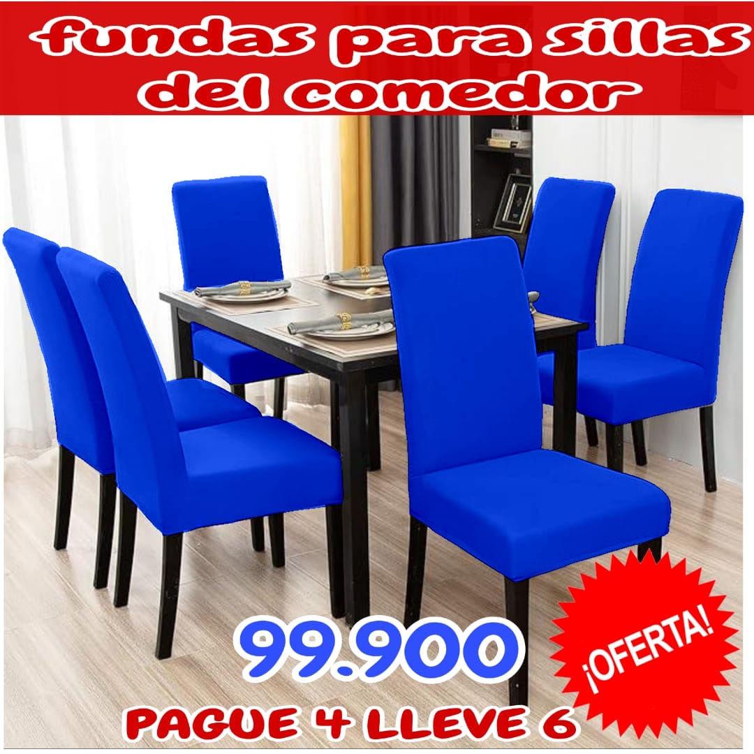 FUNDA AJUSTABLE PARA SILLAS PAGUE 4 LLEVE 6 + CENTRO DE MESA  ⭐️⭐️⭐️⭐️⭐️5/5