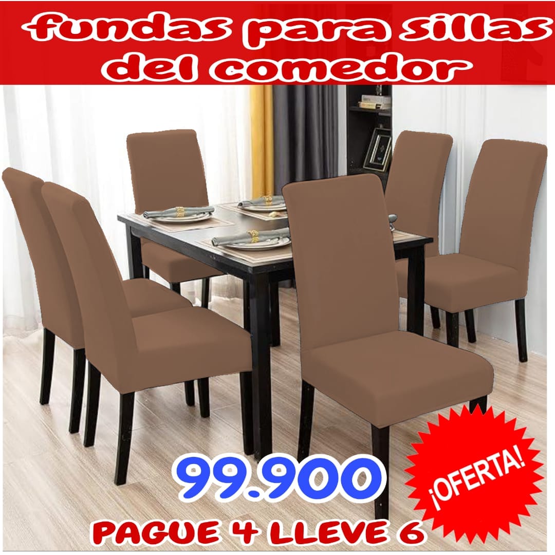 FUNDA AJUSTABLE PARA SILLAS PAGUE 4 LLEVE 6 + CENTRO DE MESA  ⭐️⭐️⭐️⭐️⭐️5/5