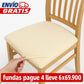 FUNDA AJUSTABLE PARA SILLAS DE COMEDOR SIN ESPALDAR⭐️⭐️⭐️⭐️⭐️5/5