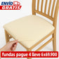 FUNDA AJUSTABLE PARA SILLAS DE COMEDOR SIN ESPALDAR⭐️⭐️⭐️⭐️⭐️5/5