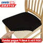 FUNDA AJUSTABLE PARA SILLAS DE COMEDOR SIN ESPALDAR⭐️⭐️⭐️⭐️⭐️5/5