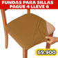 FUNDA AJUSTABLE PARA SILLAS DE COMEDOR SIN ESPALDAR⭐️⭐️⭐️⭐️⭐️5/5