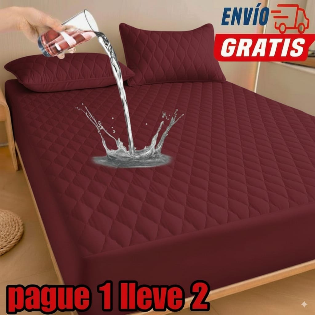 PROMO 2X1 EN CUBRE COLCHÓN + 4 fundas para almohada ⭐⭐⭐⭐⭐5/5