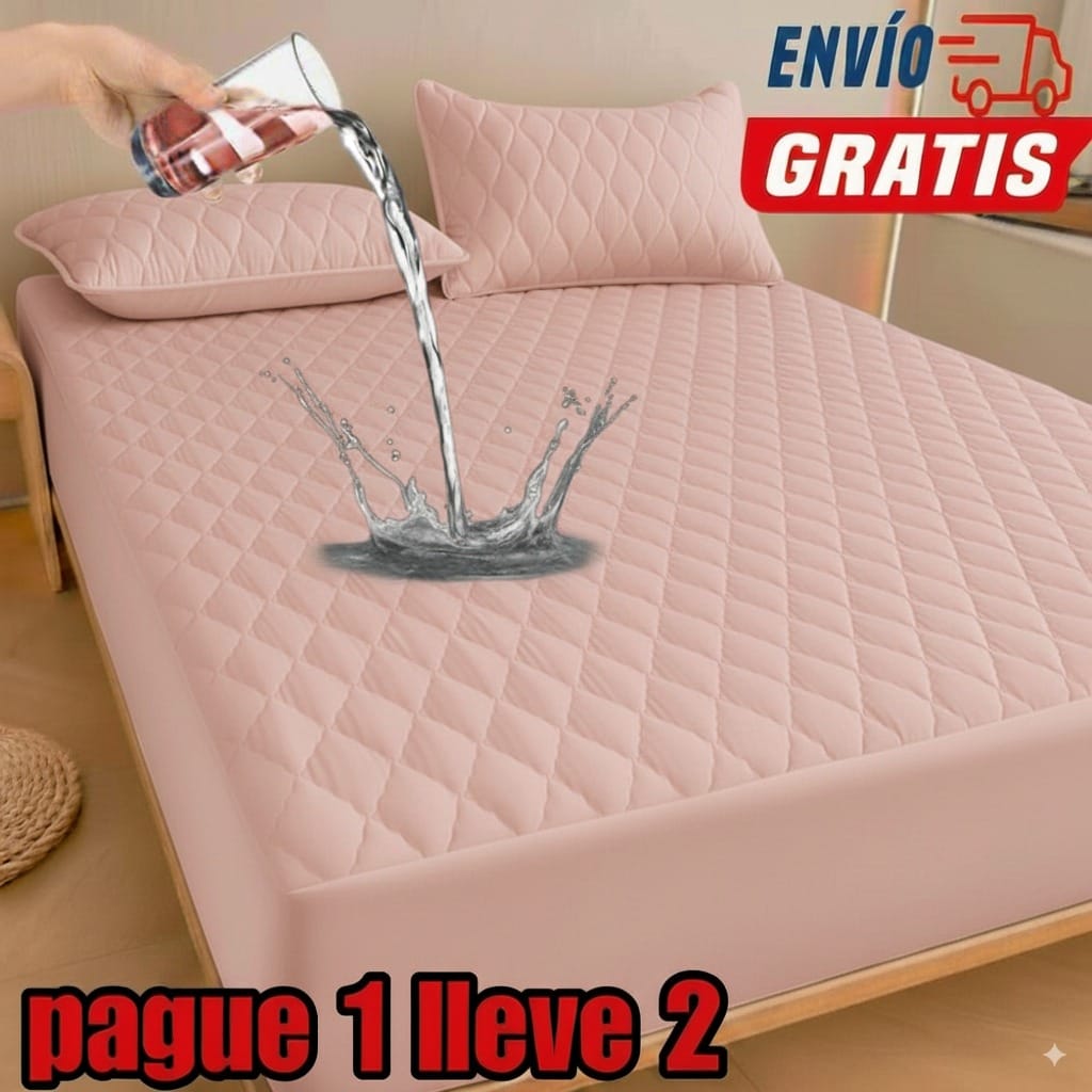 PROMO 2X1 EN CUBRE COLCHÓN + 4 fundas para almohada ⭐⭐⭐⭐⭐5/5