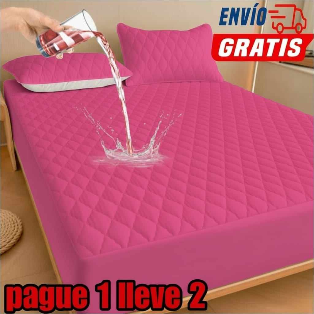 PROMO 2X1 EN CUBRE COLCHÓN + 4 fundas para almohada ⭐⭐⭐⭐⭐5/5